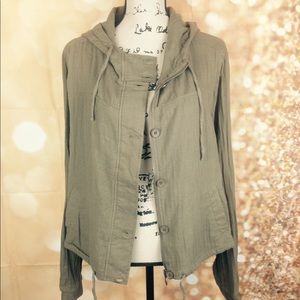 Torrid 2 Cropped Anorak Jacket Zip Button Jacket